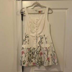 Floral White Kids Dress